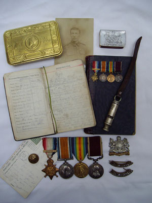 A selection of Major Swindell's personal possessions including his diary