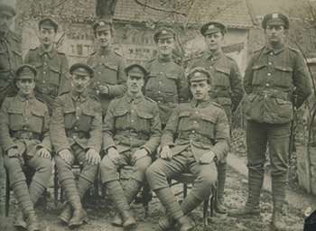 Sergeants of A Company 22nd Service Battn Manchester Regiment, France'.