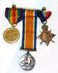 Medals of Willie Vose Baines