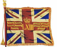 Image of Queens Colour  presented to the 63rd Regiment of Foot on 12 February 1872