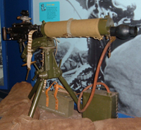 Vickers machine Gun on display in the Museum