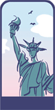 Image of the Statue of Liberty representing the United States of America