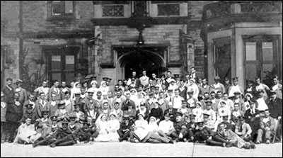 Old Photograph showing people outside Ryecroft Hall