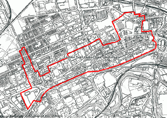 Map of Ashton Town Center Conservation Area