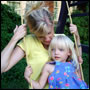 Childcare - image of a mother and daughter on a swing