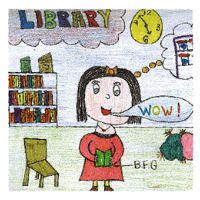 a child's drawing of the library