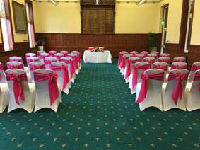 A Close up of a Wedding Reception in the Lesser Hall